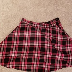 American apparel pink plaid circle skirt